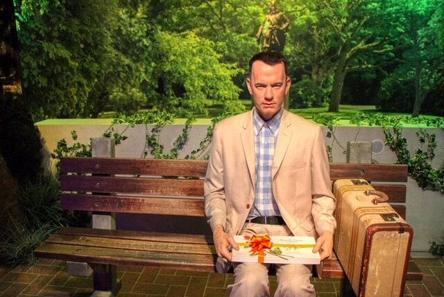 Forrest Gump and his box of chocolates.